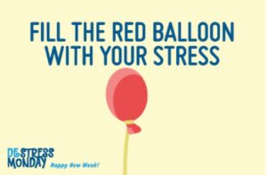 Float Away Stress Red Balloon Graphic